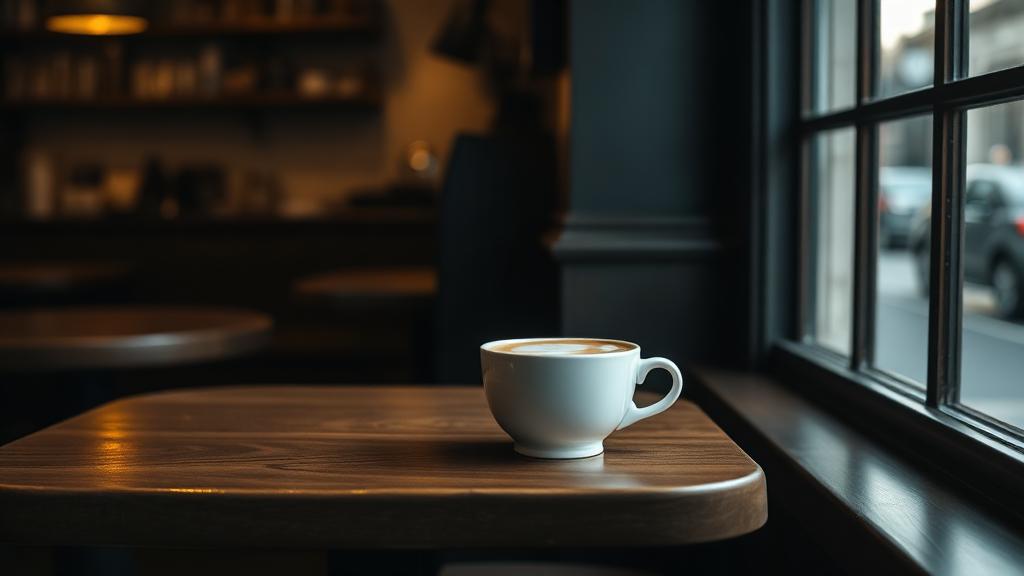 Illustrative cafe scene